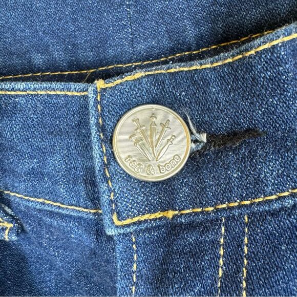 Rag & Bone Justine High-rise Cropped Flare-leg Jeans In Gem Women’s Size 26 - Picture 3 of 9